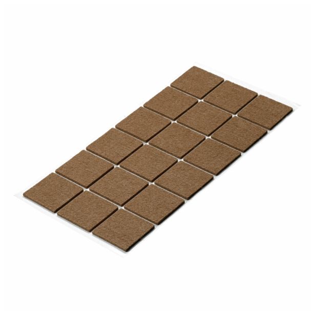 DRSNIK HETTICH DIY,SAMOLEPLJIV 35X35X2 MM, RJAV SINTETIČNI FILC, V ZAVOJU JE 18 KOS