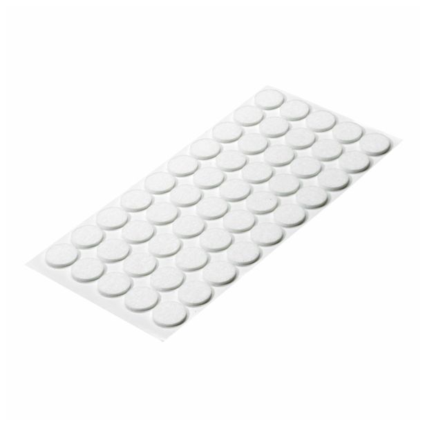 DRSNIK HETTICH DIY,SAMOLEPLJIV  FI 20X2 MM, BEL SINTETIČNI FILC, V ZAVOJU JE 50 KOS