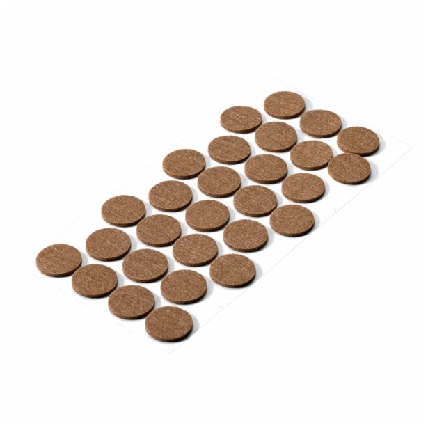 DRSNIK HETTICH DIY,SAMOLEPLJIV  FI 28X2 MM, RJAV SINTETIČNI FILC, V ZAVOJU JE 28 KOS