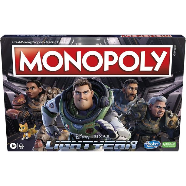 DRUŽABNE IN MISELNE IGRE HASBRO MONOPOLY DISNEY PIXAR LIGHTYEAR EDITION