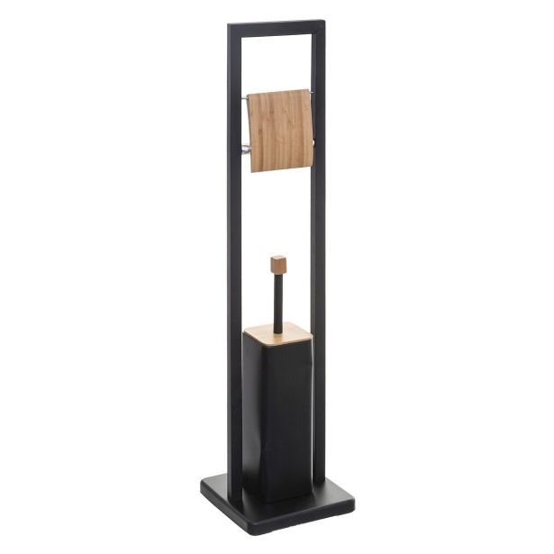 DRŽALA, STOJALA, KLJUKICE GEPARD NATUREO ČRNO STOJALO ZA WC PAPIR&ŠČETKO BAMBUS