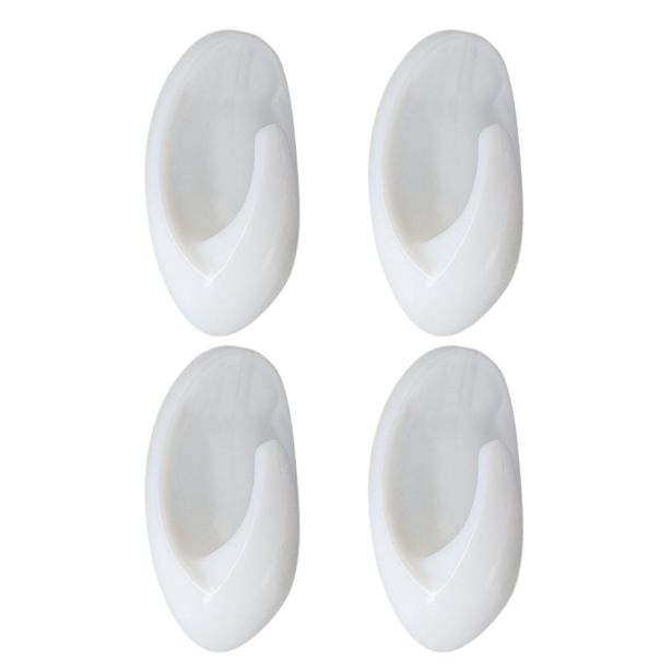 DRŽALA, STOJALA, KLJUKICE TENDANCE BELE KLJUKICE 4KOM PVC OVALNE 3M ZA ZALEPIT