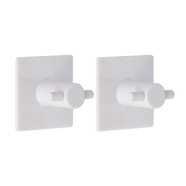 DRŽALA, STOJALA, KLJUKICE TENDANCE BELI ABS KLJUKICI 2KOM KVADRATNI 3M ZA ZALEPIT