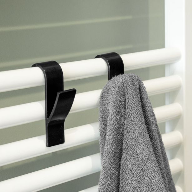 DRŽALA, STOJALA, KLJUKICE TENDANCE SET KLJUKIC ZA RADIATOR 2 KOM ČRNI PLASTIČNI