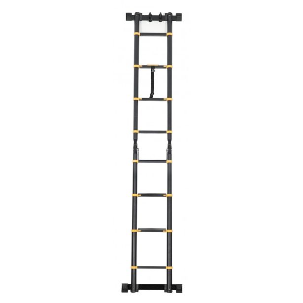 DVODELNA LESTEV 2X4 STOPNIC, TELESKOPSKA 0.9 M/3.4 M, ČRNA