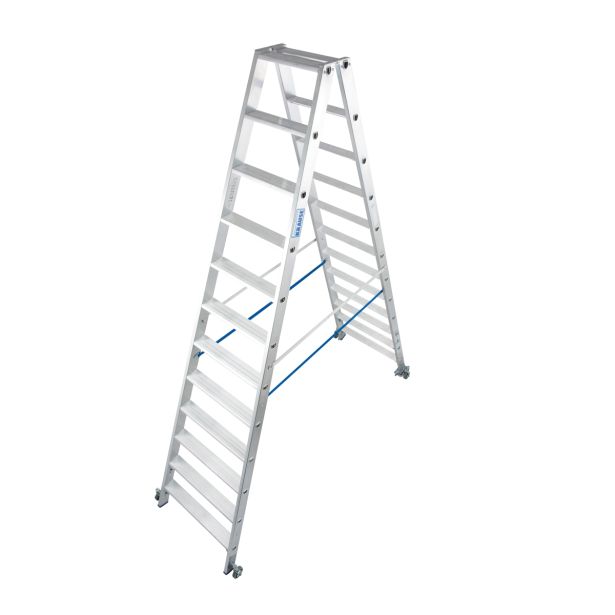 DVODELNA LESTEV KRAUSE STABILO 2X12 STOPNIC S KOLEŠČI 2.8M
