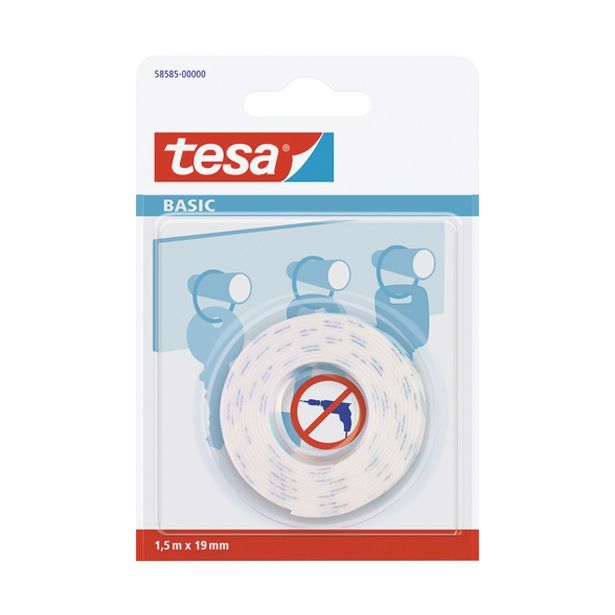 DVOSTR. LEPILNI TRAK TESA BASIC MONTAŽNI 1.5M X 19MM