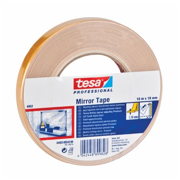 OBOJESTRANSKI LEPILNI TRAK TESA MONTAŽNI 10MX19MM