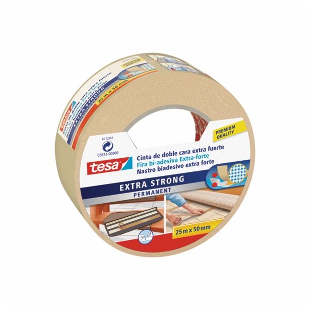 OBOJESTRANSKI LEPILNI TRAK TESA TKANINASTI 25MX50MM