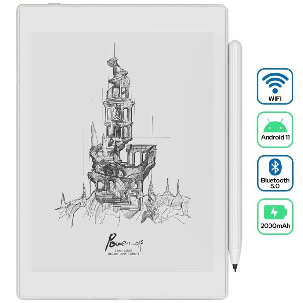 E-BRALNIK/TABLIČNI RAČUNALNIK 7,8" BOOX NOVA AIR2, ANDROID 11, BEL