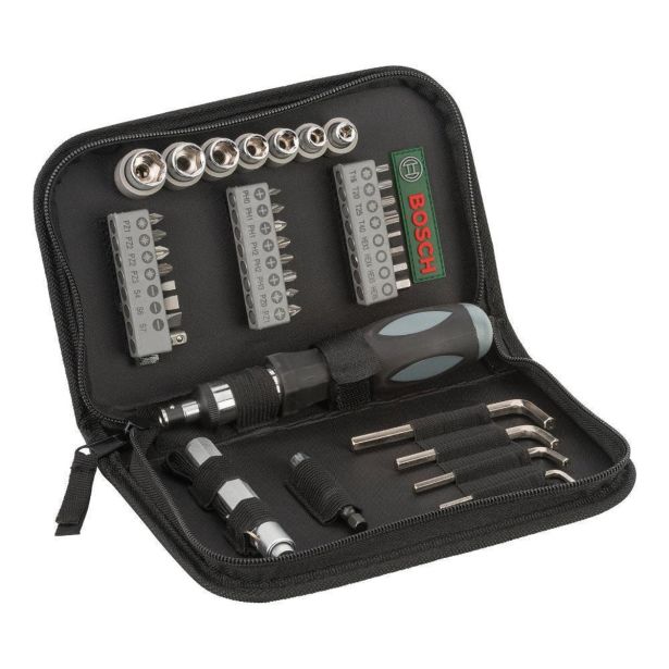 AKUMULATORSKI VRTALNIK BOSCH DIY EASYDRILL 1200 + 38-DELNI KOMPLET PRIBORA