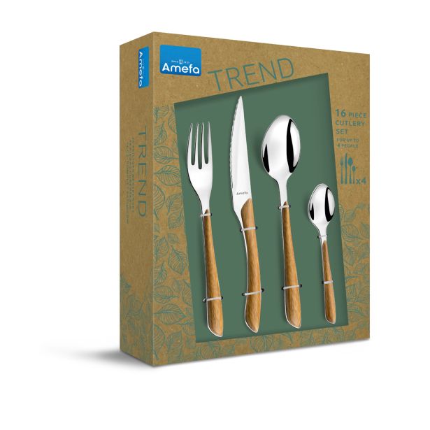 SET JEDILNEGA PRIBORA AMEFA 16 DELNI ECLAT NATURE