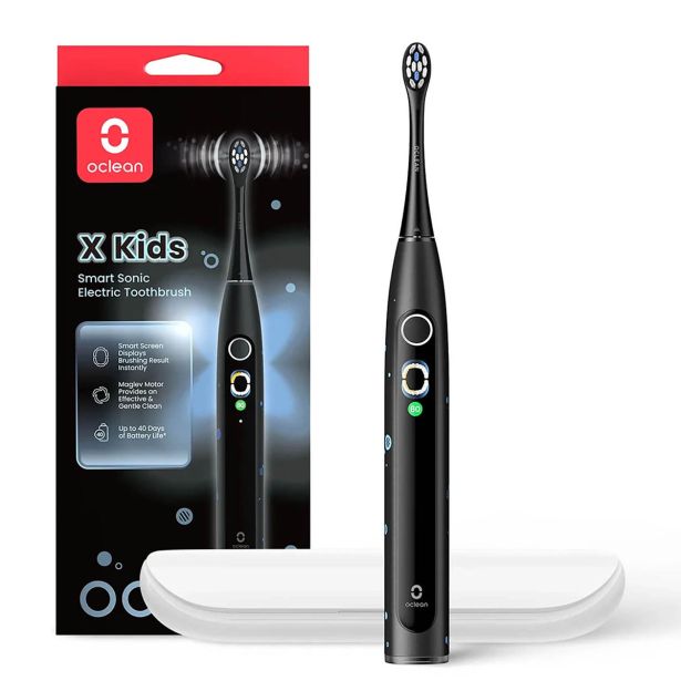 ELEKTRIČNA ZOBNA ŠČETKA OCLEAN X KIDS SET ČRNA