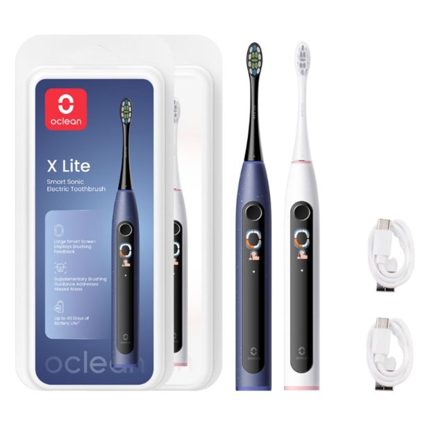 ELEKTRIČNA ZOBNA ŠČETKA OCLEAN X LITE DUO TEMNO MODRA + SIVA, SONIČNI MOTOR