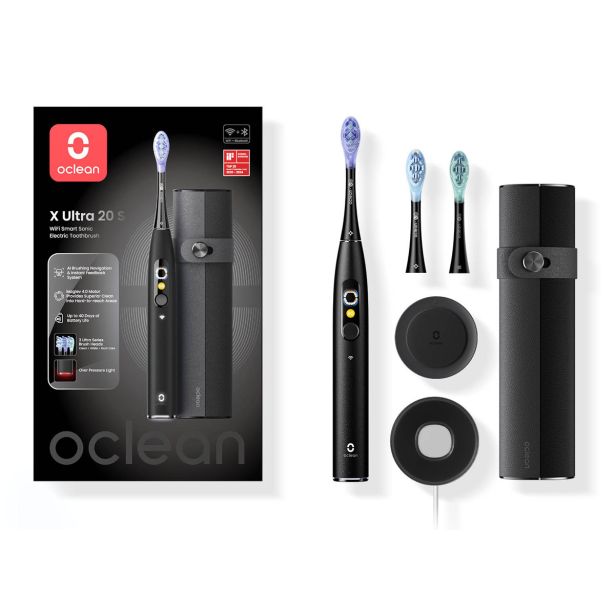 ELEKTRIČNA ZOBNA ŠČETKA OCLEAN X ULTRA 20 SET ČRNA, SONIČNI MOTOR