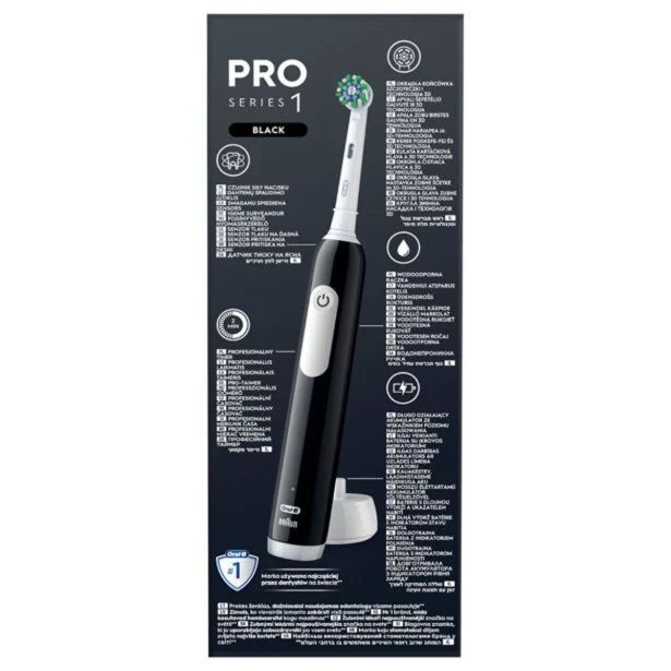 ELEKTRIČNA ZOBNA ŠČETKA ORAL-B PRO1 ČRNA + ETUI