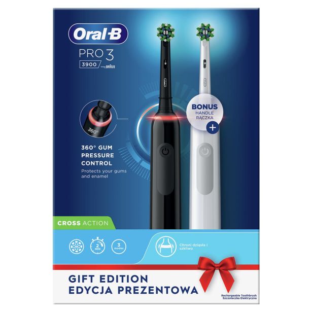 ELEKTRIČNA ZOBNA ŠČETKA ORAL-B PRO3 3900 ACTION DUO PACK