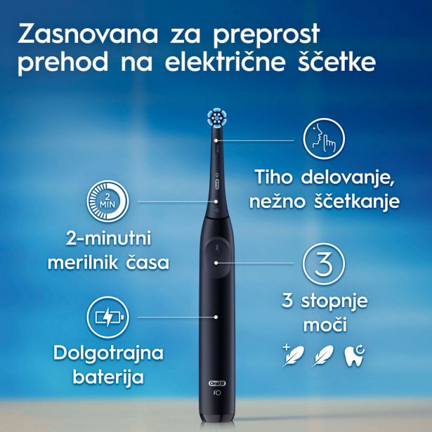 ELEKTRIČNA ZOBNA ŠČETKA ORALB IO2 ČRNA + ETUI