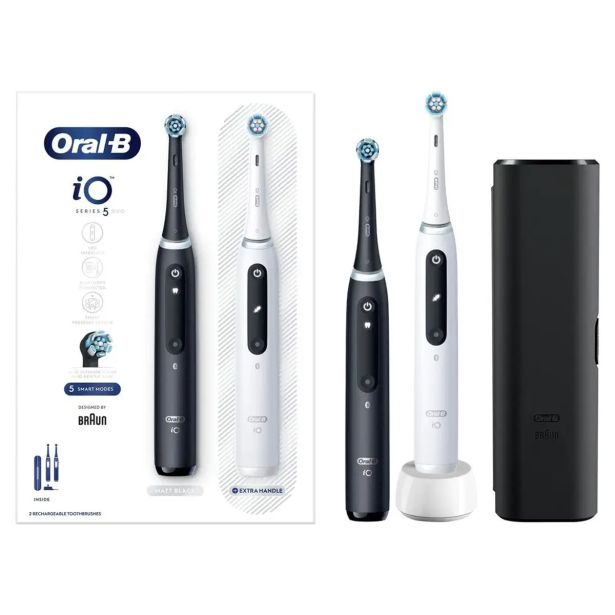 ELEKTRIČNA ZOBNA ŠČETKA ORALB IO5 DUO BELA/ČRNA