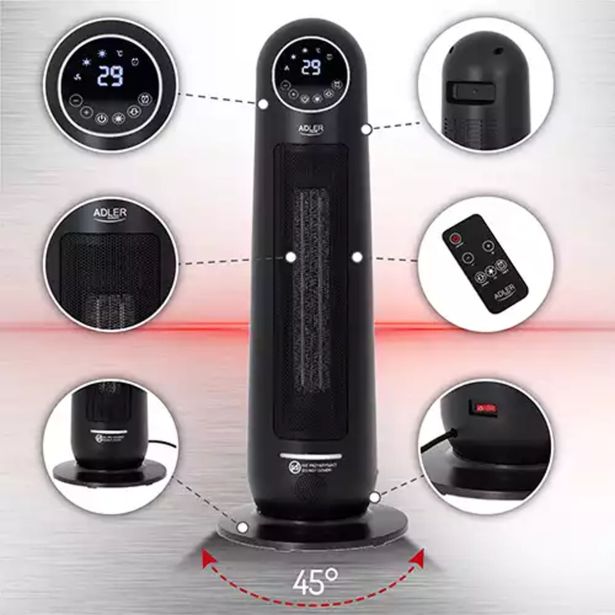 ELEKTRIČNI KALORIFER ADLER AD7731 KARAMIČNI LCD KALORIFER