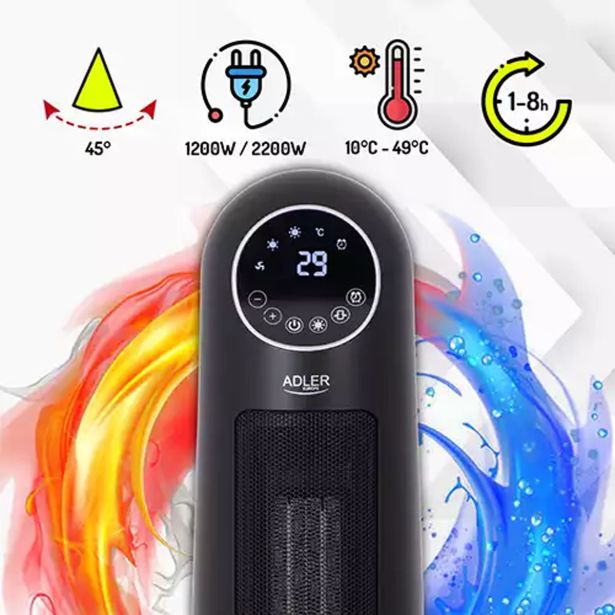 ELEKTRIČNI KALORIFER ADLER AD7731 KARAMIČNI LCD KALORIFER