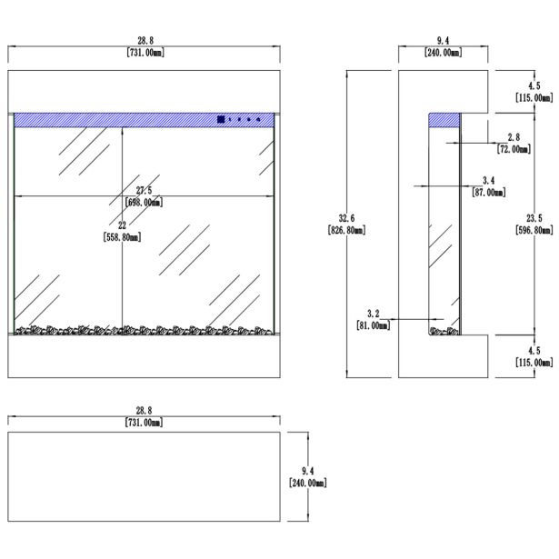 ELEKTRIČNI KAMIN AFLAMO DAME BEL