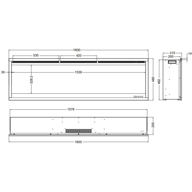 ELEKTRIČNI KAMIN AFLAMO ROYAL 3D 160