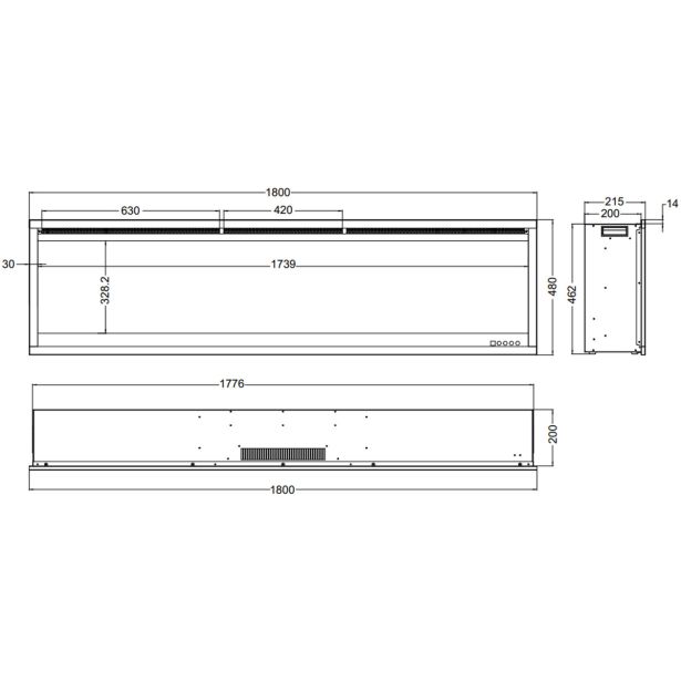 ELEKTRIČNI KAMIN AFLAMO ROYAL 3D 180