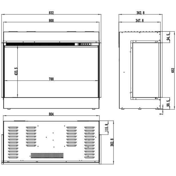 ELEKTRIČNI KAMIN AFLAMO SUPERB 3D 80