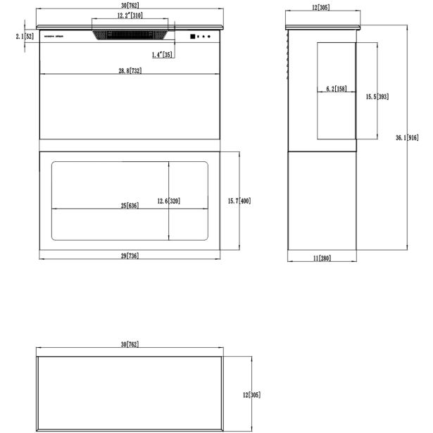 ELEKTRIČNI KAMIN AFLAMO TOWER 76 + STOJALO