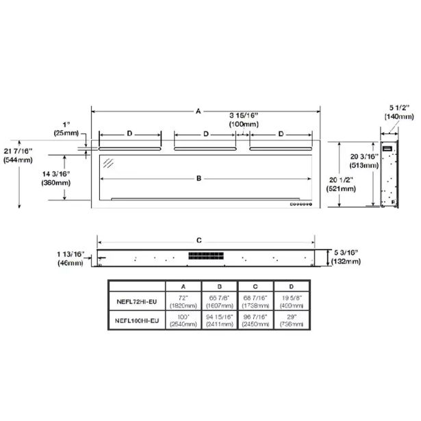 ELEKTRIČNI KAMIN NAPOLEON PURVIEW 100