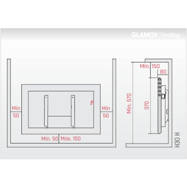ELEKTRIČNI RADIATOR GLAMOX H30 H 04 KDT 400W BEL