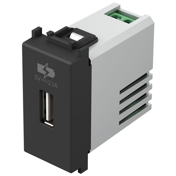 ELEMENT ELEKTRONIKE MODUL POLNILNIK USB 5V 2.1A 1M ČRN