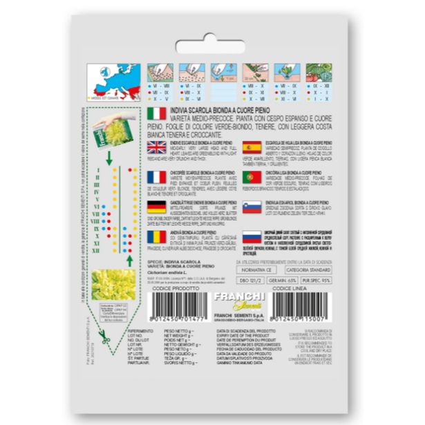 LISTNA ZELENJAVA FRANCHI SEMENTI ENDIVIJA ESKARIOL RUMENA