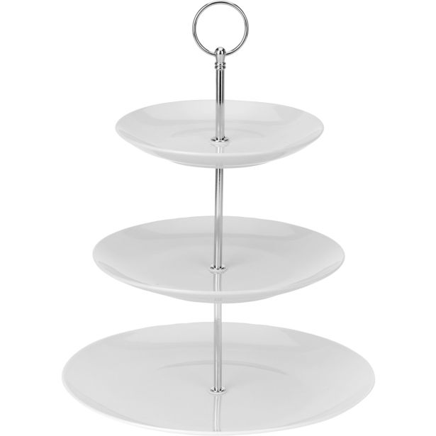 SERVIRNI KROŽNIK EH ETAŽER 3 DELNI VIŠ.36CM PORCELAN 16.5/20/25