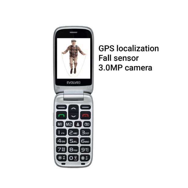 EVOLVEO EASYPHONE FS EP-771 PREKLOPNI TELEFON NA TIPKE ZA STAREJŠE 4G ČRN