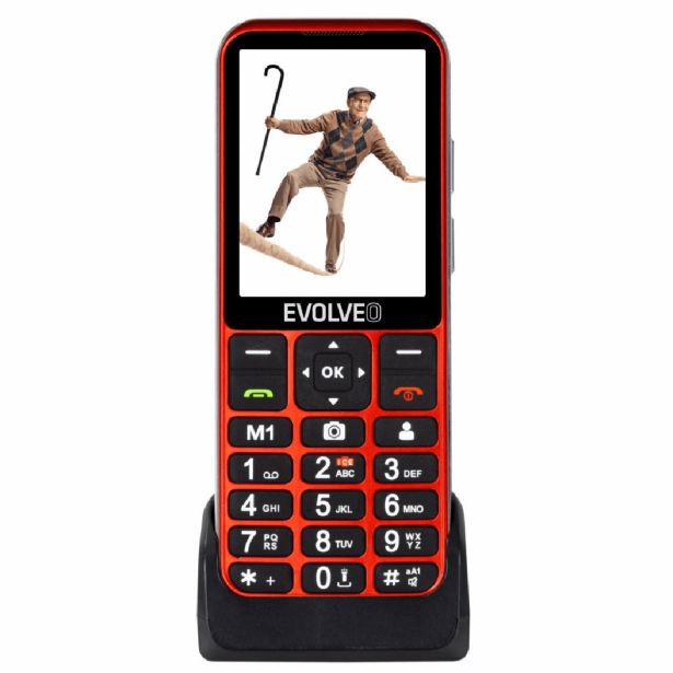 EVOLVEO EASYPHONE LT EP-880 TELEFON NA TIPKE ZA STAREJŠE 4G RDEČ