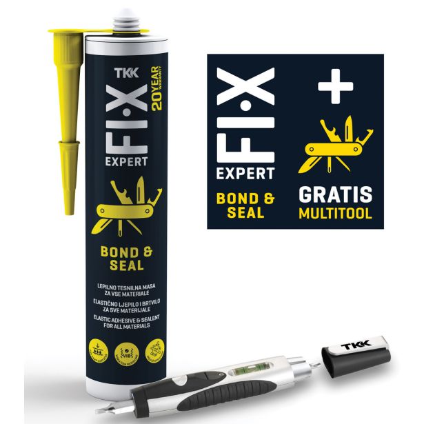 MONTAŽNO LEPILO EXPERT BOND & SEAL 290 ML + GRATIS MULTIFUNKCIJSKO ORODJE