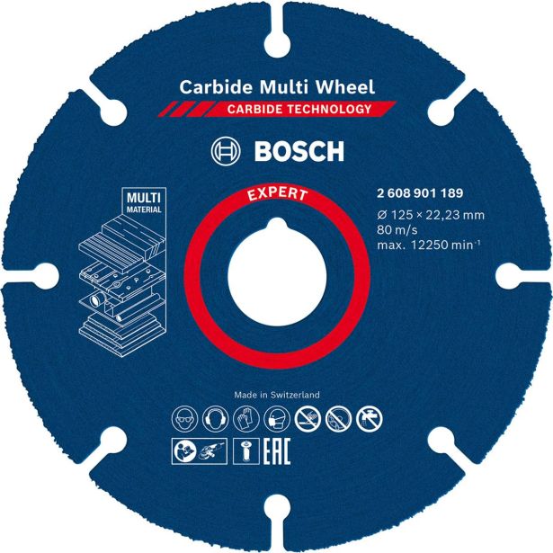EXPERT CARBIDE MULTI WHEEL REZALNA PLOŠČA, 125 MM, 22,23 MM