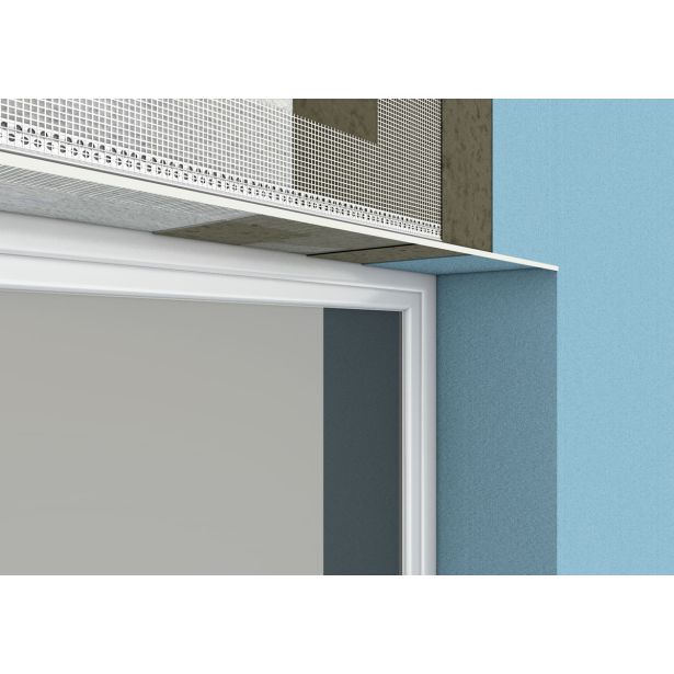 FASADNI PVC ODKAPNI PROFIL Z MREŽICO 10X10X250CM