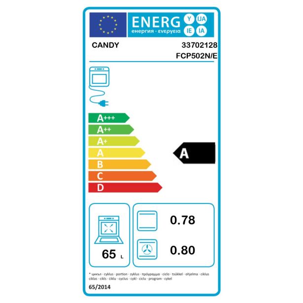 VGRADNA PEČICA + PLOŠČA CANDY FCP 502 N/E + CMGH 31B 3+1 ČRN