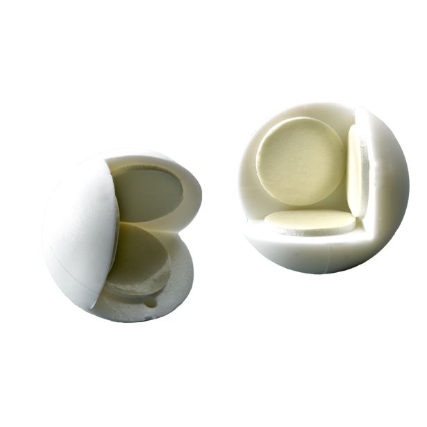 KOTNI BLAŽILEC/ŠČITNIK HETTICH DIY SAMOLEPLJIV FI 25, PVC RJAV, V ZAVOJU JE 4 KOS