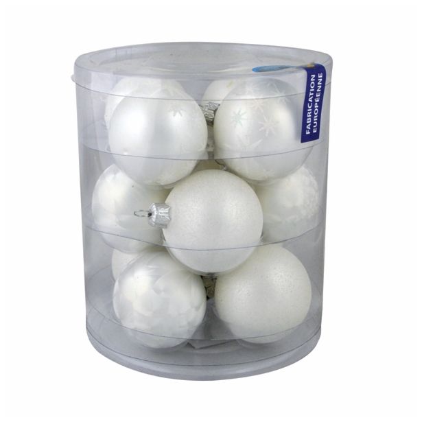 STEKLENA BUNKA GLOSSTYLE FI 60 MM 8/1 + 4/1 DEKOR BELA