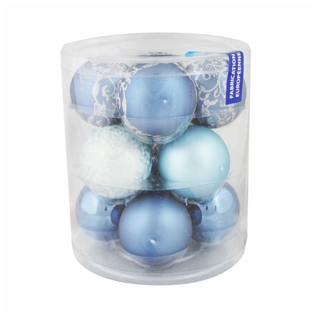 STEKLENA BUNKA GLOSSTYLE FI 60 MM 8/1 + 4/1 DEKOR TEMNO MODRA