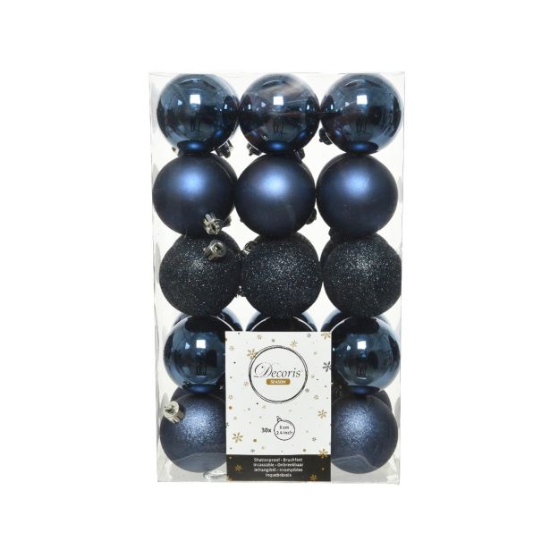 BUNKE ZA NOVOLETNO JELKO MODRE BARVE, 30/1, FI 60 MM