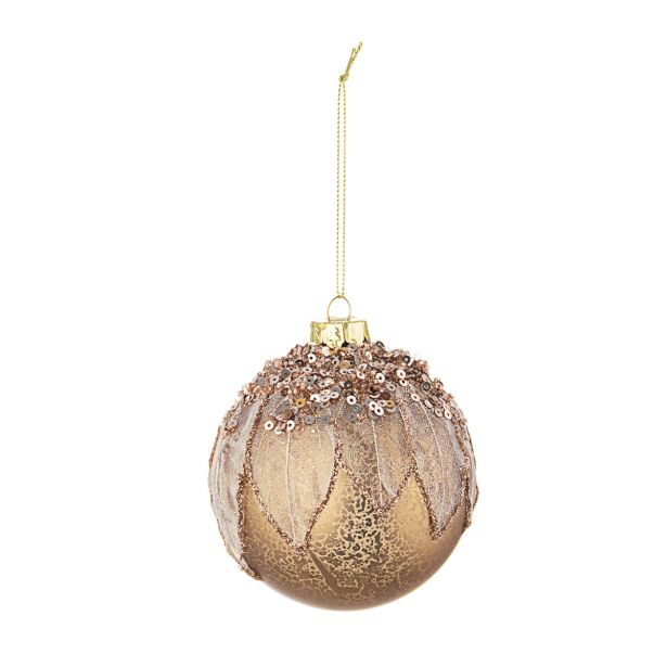 BAKRENA STEKLENA BUNKA S POSIPOM, PREMER 80 MM