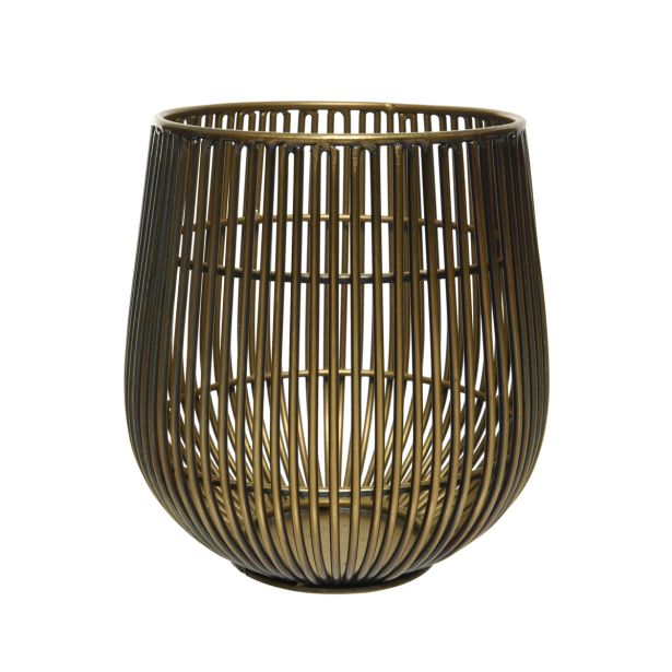 SVEČNIK FI10 CM,V 9 CM, KOVINA, ZLAT