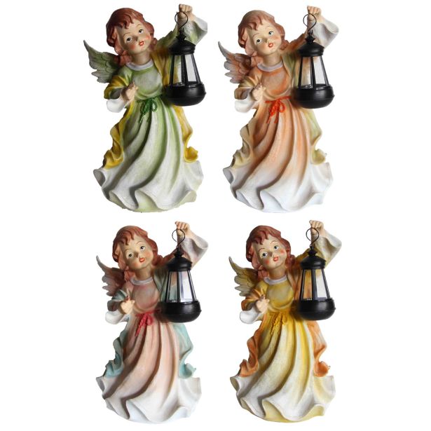 FIGURA, OKRASNA ANGEL S SOLARNO LUČKO VIŠ. 40 CM