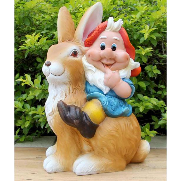 FIGURA, OKRASNA PALČEK NA ZAJCU VIŠ 37 CM