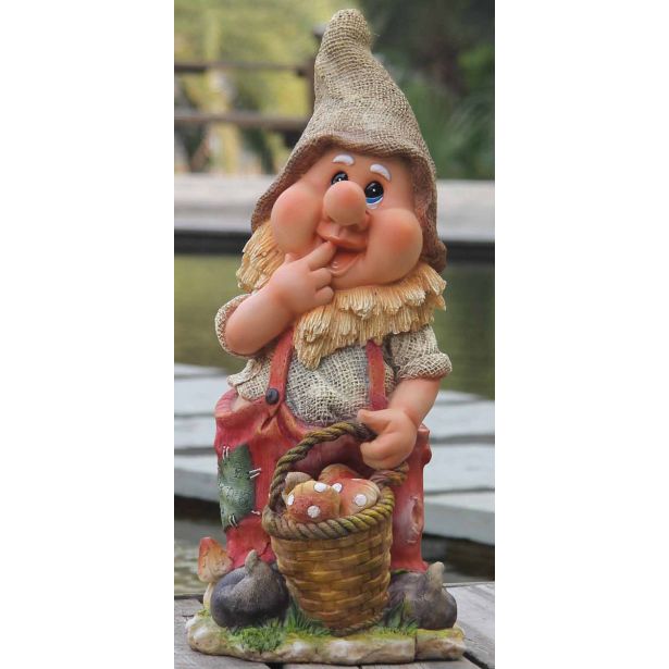 FIGURA, OKRASNA PALČEK Z MUŠNICAMI VIŠ 19 CM
